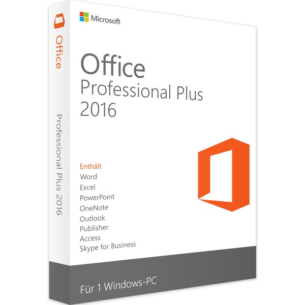 Microsoft Office 2016 Professional Plus | dla Windows 1 - 5 urządzeń