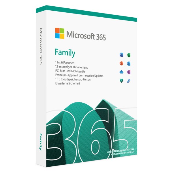 Microsoft Office 365 Family | dla komputerów PC/Mac/urządzeń mobilnych