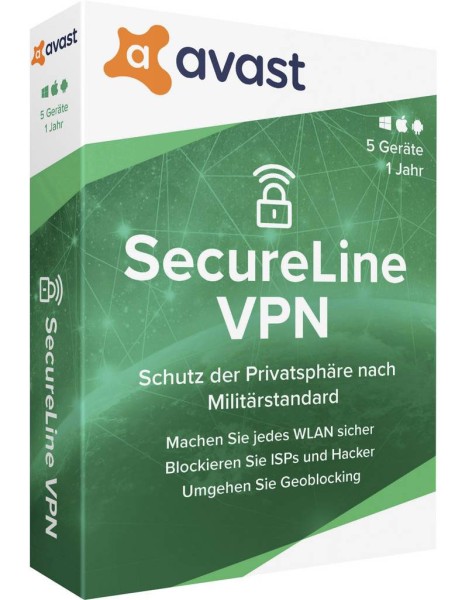 Avast SecureLine VPN 2024 | für PC/Mac/Mobilgeräte